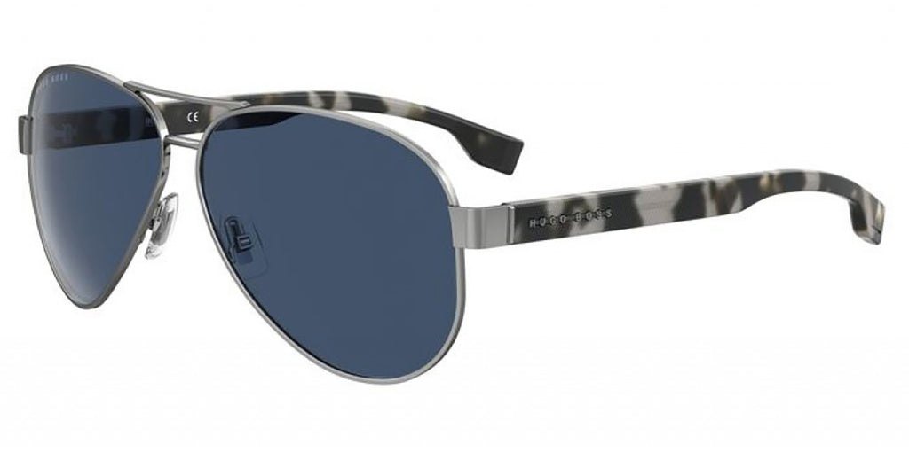 Eyedictive B1241S: Hugo Boss Ruthenium Aviator with Crystal Havana Temples Review