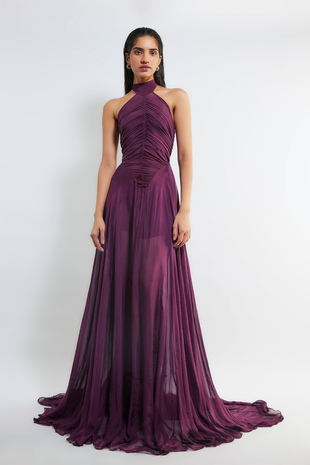 Kerstin Wine Ruched Gown by Deme by Gabriella: Review
